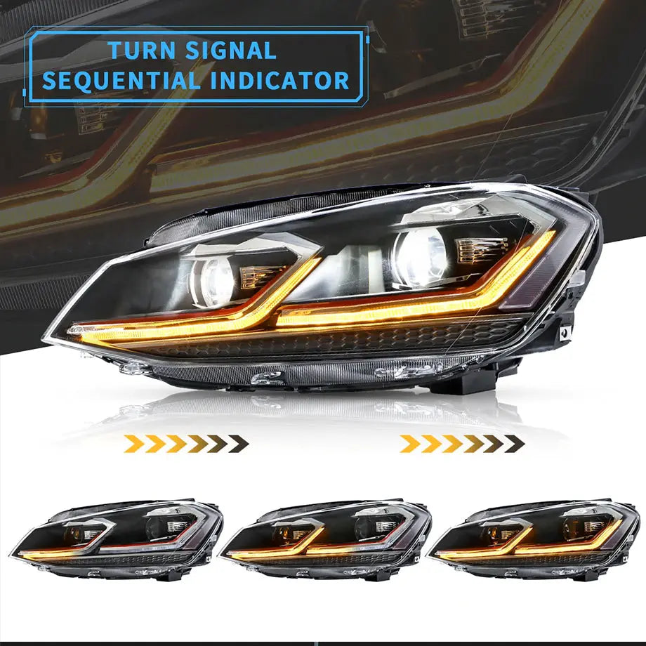 Suitable To Fit - VW Golf 7 LED Projector Headlight - Golf 7.5 GTI Style Max Motorsport