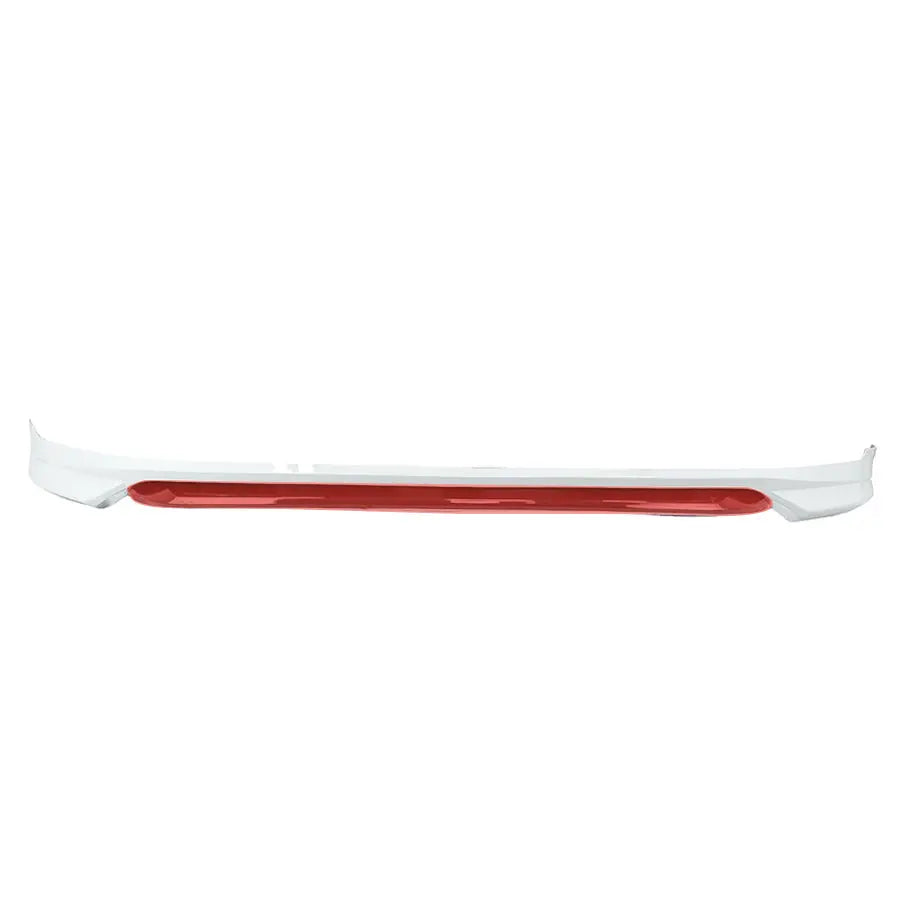 Suitable To Fit - VW Golf 7 TSI ABT Style Gloss White With Red Plastic Front Spoiler Max Motorsport