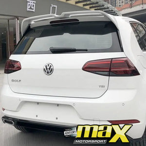 Suitable To Fit - VW Golf 7 TSI Oettinger Style Gloss White Plastic Roof Spoiler maxmotorsports