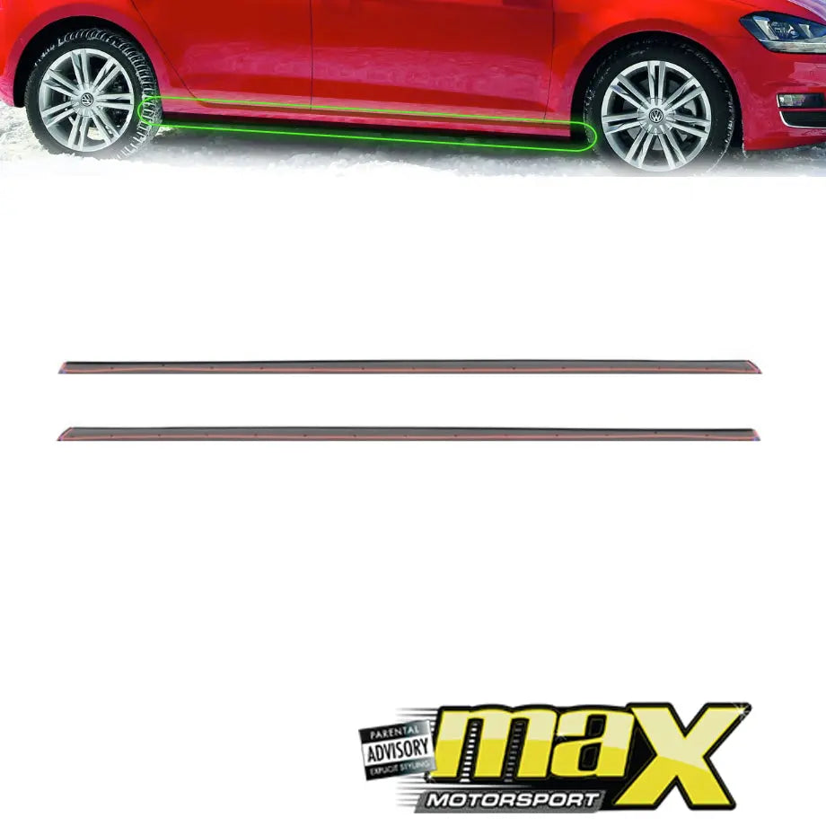 Suitable To Fit - VW Golf 7 (18-On) Plastic Side Skirt Extensions maxmotorsports