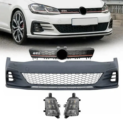 Suitable To Fit - VW Golf 7.5 GTI Plastic Front Bumper Upgrade With Fogs (17-20) Max Motorsport