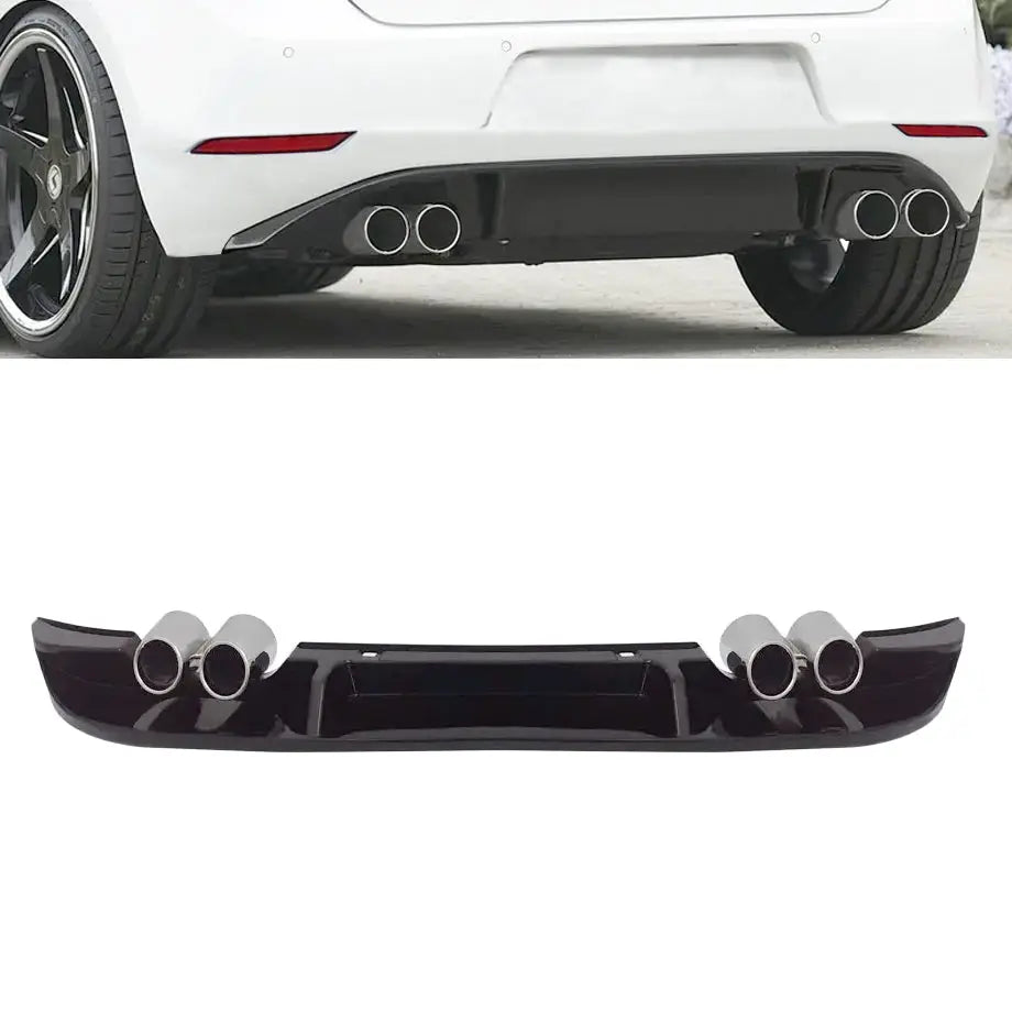 Suitable To Fit - VW Golf 7.5 TSI Gloss Black R-Style Rear Diffuser ...