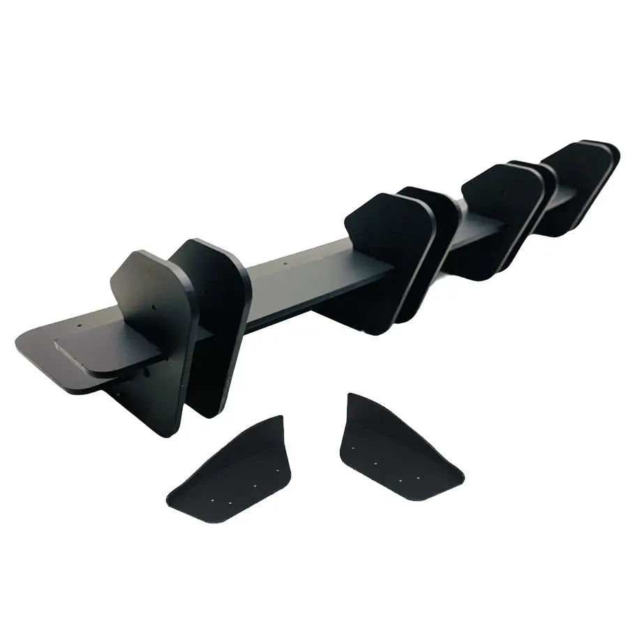 Suitable To Fit - VW Golf 7.5R Matte Black Double Slat Maxton Style Diffuser maxmotorsports