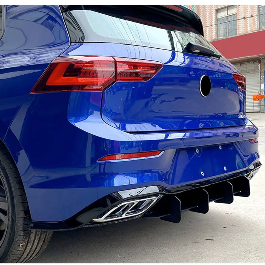 Suitable To Fit - VW Golf 8 Gloss Black Maxton Style Rear Diffuser (21-On) Max Motorsport