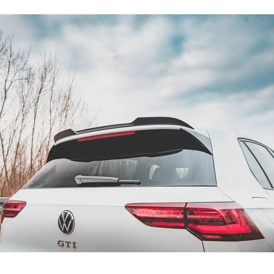 Suitable To Fit - VW Golf 8 (21-On) Maxton Style Gloss Black Roof Spoiler Extension Max Motorsport