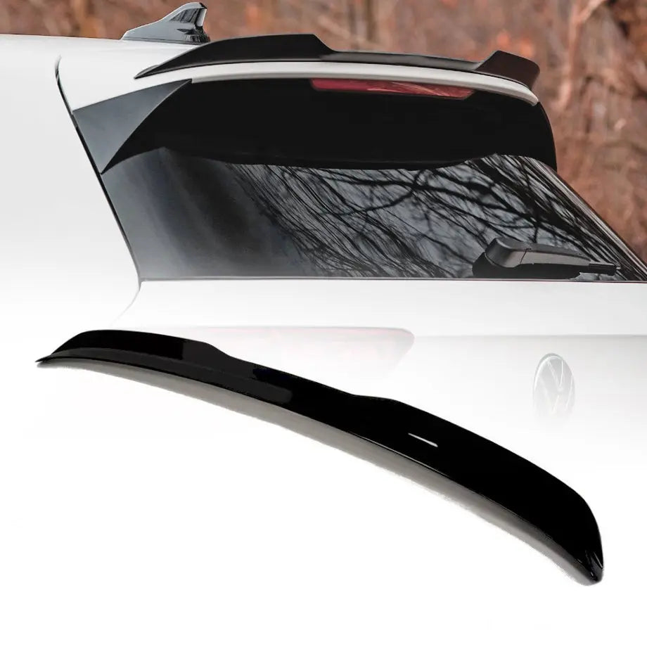 Suitable To Fit - VW Golf 8 (21-On) Maxton Style Gloss Black Roof Spoiler Extension Max Motorsport