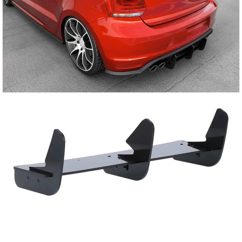 Suitable To Fit - VW Polo 6 GTI Maxton Style Plastic Diffusers maxmotorsports
