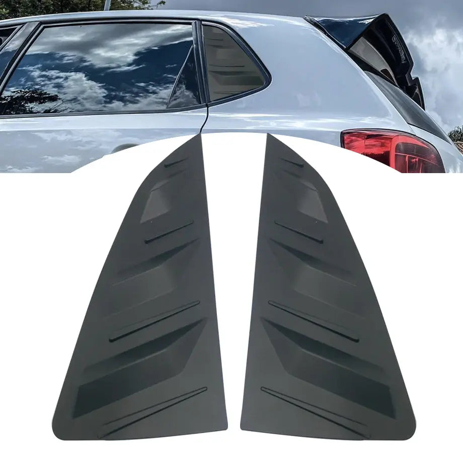 Suitable To Fit - VW Polo 6 Matte Black Plastic Side Window Louver Max Motorsport