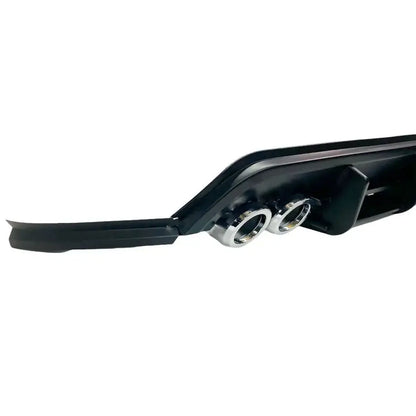Suitable To Fit - VW Polo 6 TSI Maxton 3-Piece Rear Diffuser with Exhaust Pipe Outlet Max Motorsport