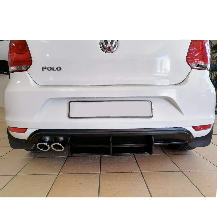 Suitable To Fit - VW Polo 6 TSI To GTI Gloss Black 3-Piece Diffuser Wi ...