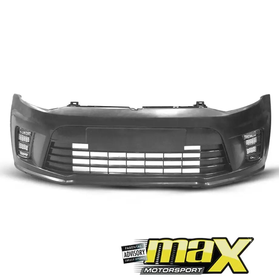 Suitable To Fit - VW Polo 6 WRC Style Plastic Front Bumper Upgrade With Fogs maxmotorsports