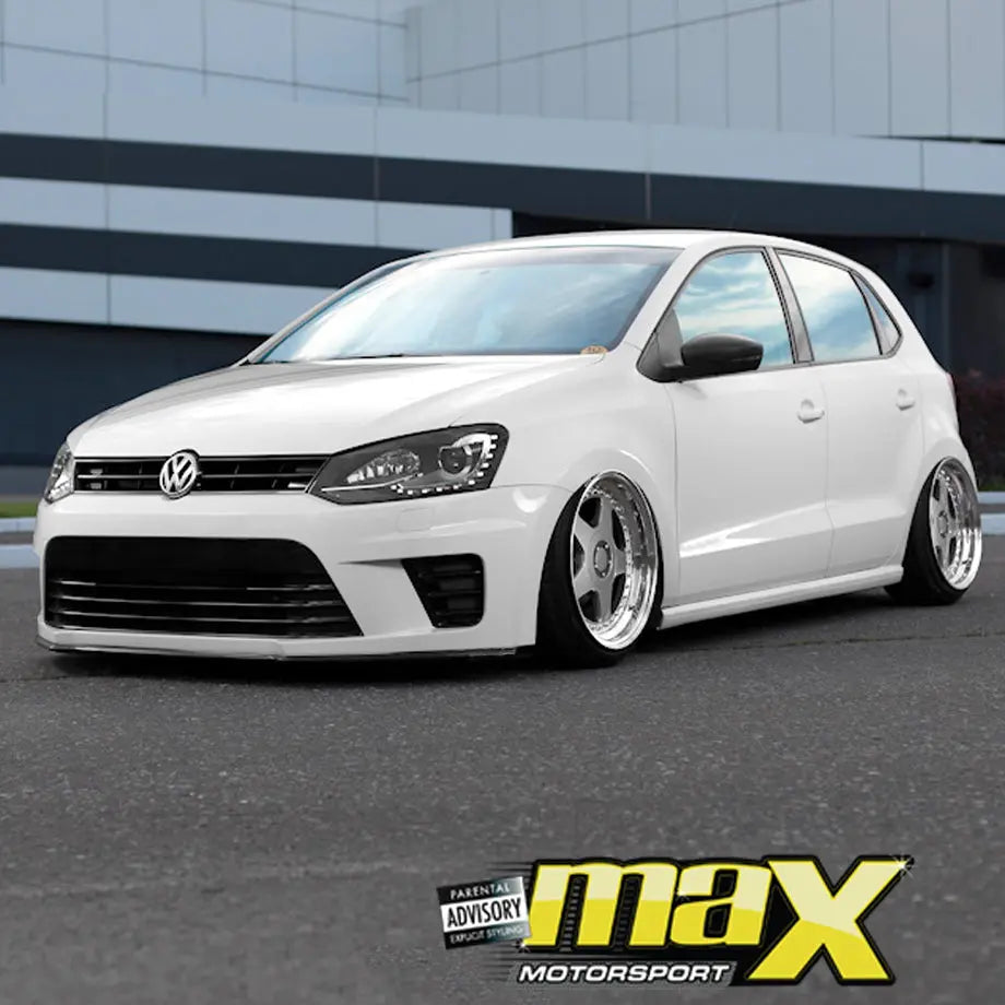 Suitable To Fit - VW Polo 6 WRC Style Plastic Front Bumper Upgrade maxmotorsports