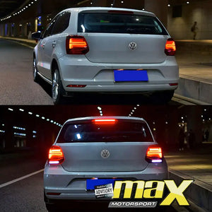 Suitable To Fit - VW Polo 6R Smoked Black LED Sequential Tailight Max Motorsport