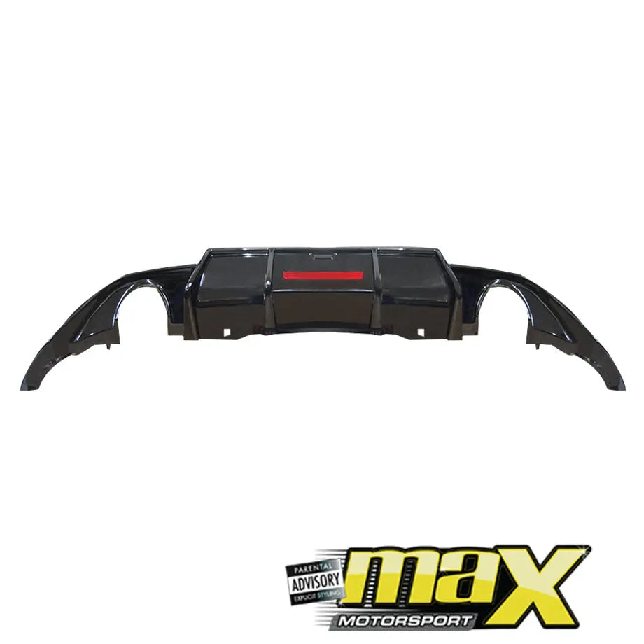 Suitable To Fit - VW Polo 8 AW TSI (19-On) Karbel Style Gloss Black Rear Diffuser With Reflector Max Motorsport