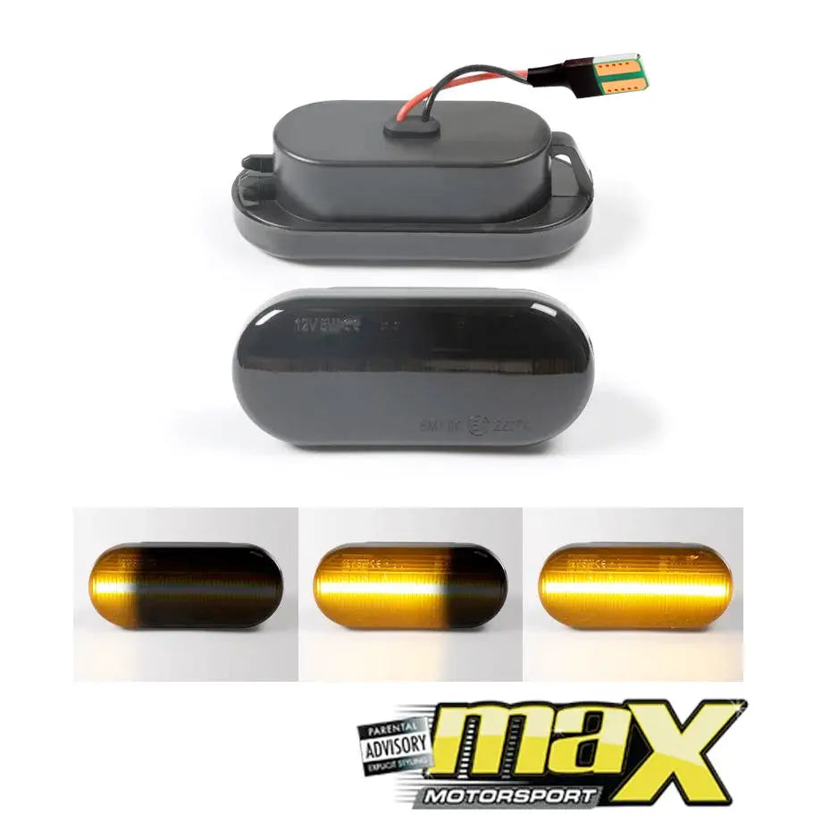 Sequential Side Indicators Suitable To Fit - VW Smoked LED Sequential Side Indicator Markers – Max ...
