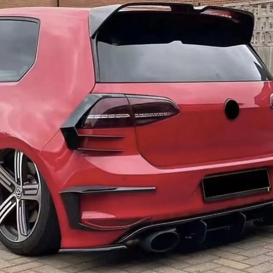 Suitable To Fit: Golf 7 R400 Gloss Black Rear Bumper Canard Max Motorsport