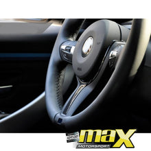 Load image into Gallery viewer, Suitable To Fit BM F30, F31, F32, F06, F12, F13, F15 Carbon Fibre Steering Wheel Insert maxmotorsports
