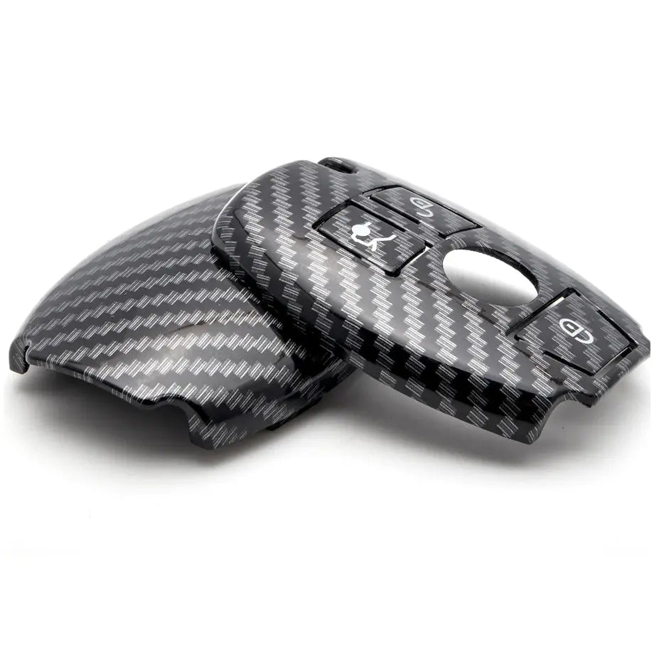 Suitable To Fit Bnez - 3-Button Carbon Look Key Case Cover With Key Ring Max Motorsport