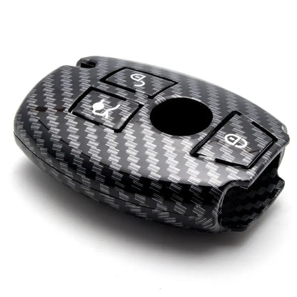 Suitable To Fit Bnez - 3-Button Carbon Look Key Case Cover With Key Ring Max Motorsport