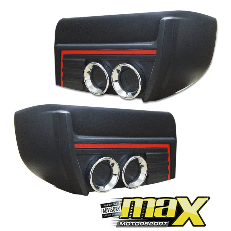Suitable To Fit Ranger T7 / T8 (15-On) Rear Bumper Add On With Dummy Exhaust maxmotorsports