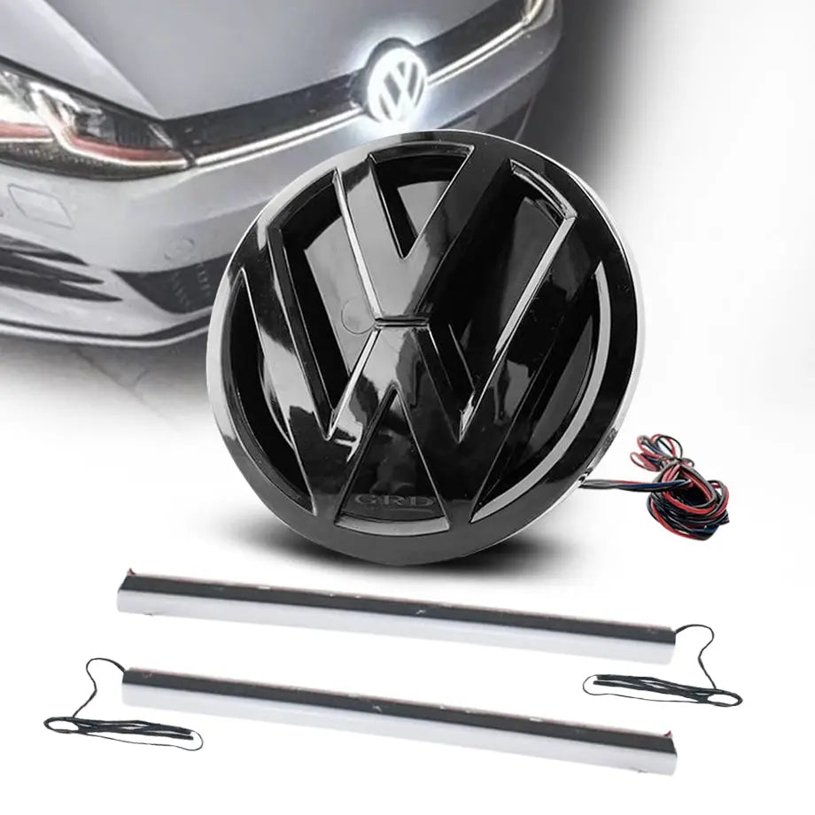 Suitable To Fit VW - Universal Golf 8 Style Dynamic LED Emblem Badge With DRL Strip Max Motorsport