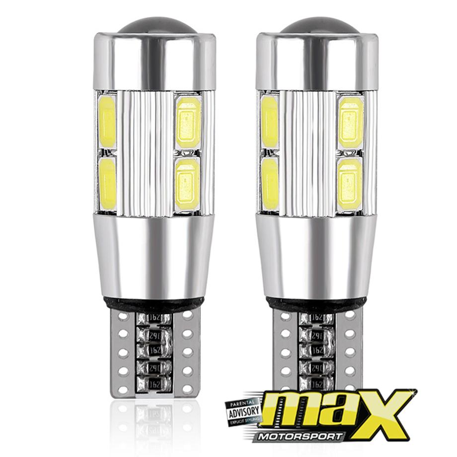 T10 10 SMD Parklight Bulbs With Cancellers maxmotorsports