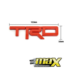 Load image into Gallery viewer, TRD Logo Badge (Red) maxmotorsports
