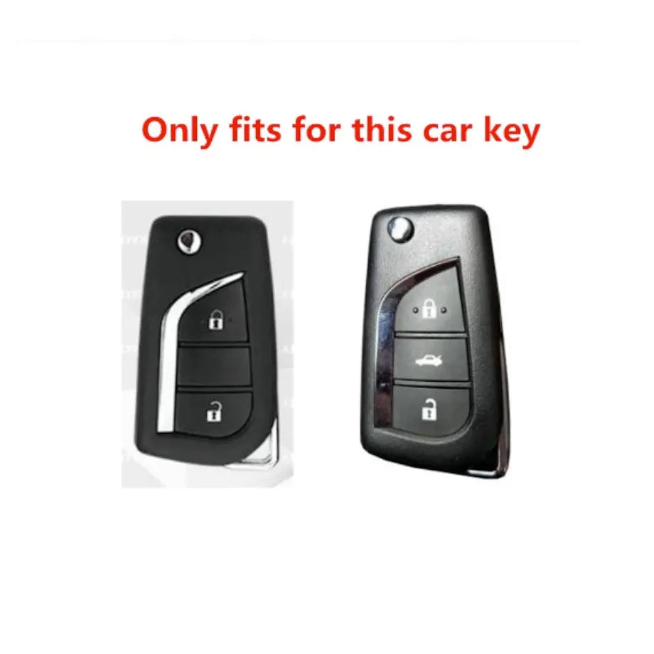 Toyota 3-Button Carbon Look Key Case Cover With Key Ring Max Motorsport