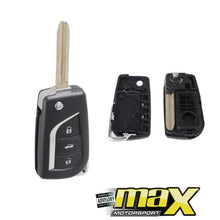 Load image into Gallery viewer, Toyota Corolla / Auris 3-Button OEM Style Blank Switch Blade Key &amp; Casing maxmotorsports
