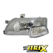 Load image into Gallery viewer, Toyota Corolla E8/E89 Headlights With Corner Lamps (Chrome) maxmotorsports
