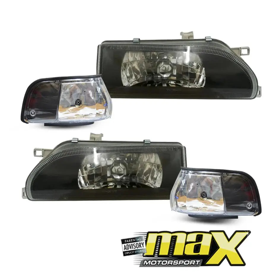 Toyota Corolla (93-96) Crystal Black Headlights Max Motorsport