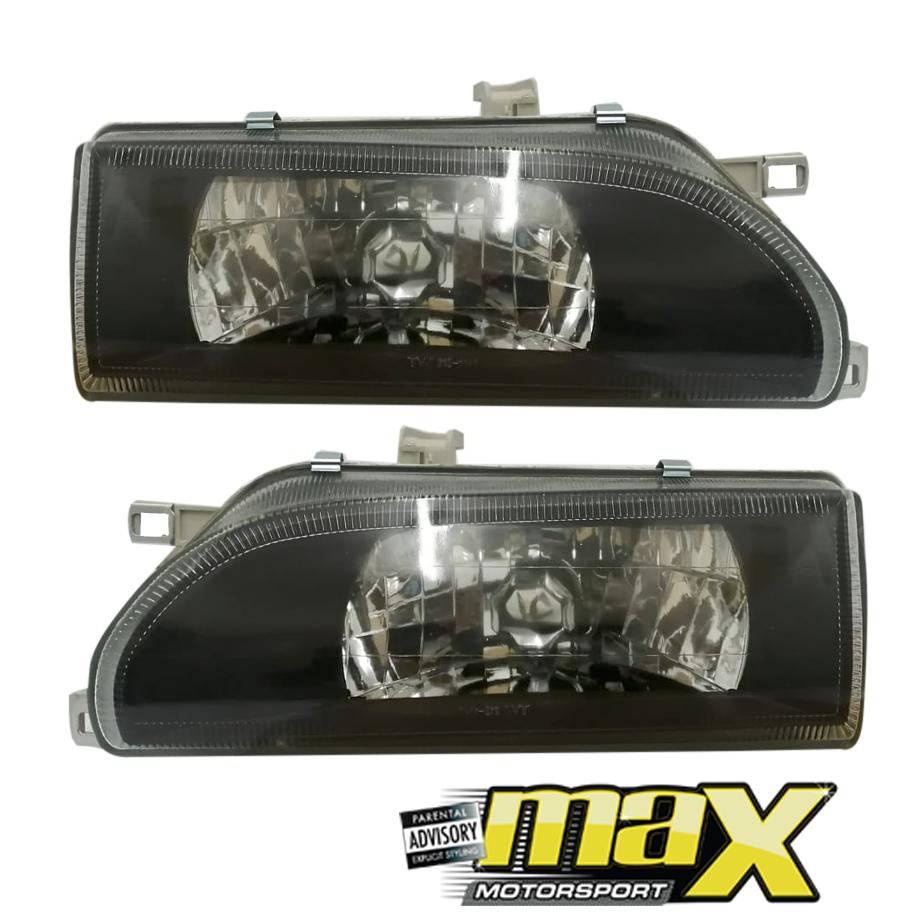 Toyota E8/E9 (93-96) Crystal Black Headlight with Corner Lamps maxmotorsports