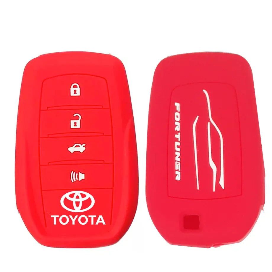 Toyota Fortuner Silicone Key Protection Cover (Red) maxmotorsports