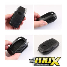 Load image into Gallery viewer, Toyota Fortuner (16-On) Carbon Fibre Key Case Cover With Key Ring maxmotorsports
