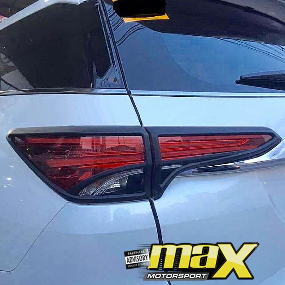 Toyota Fortuner (16-On) Matte Black Taillight Surrounds maxmotorsports