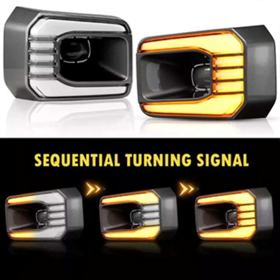 Toyota Hilux Revo 2.8 GD6 - Dual Function LED Fog Light Surrounds (21-On) Max Motorsport