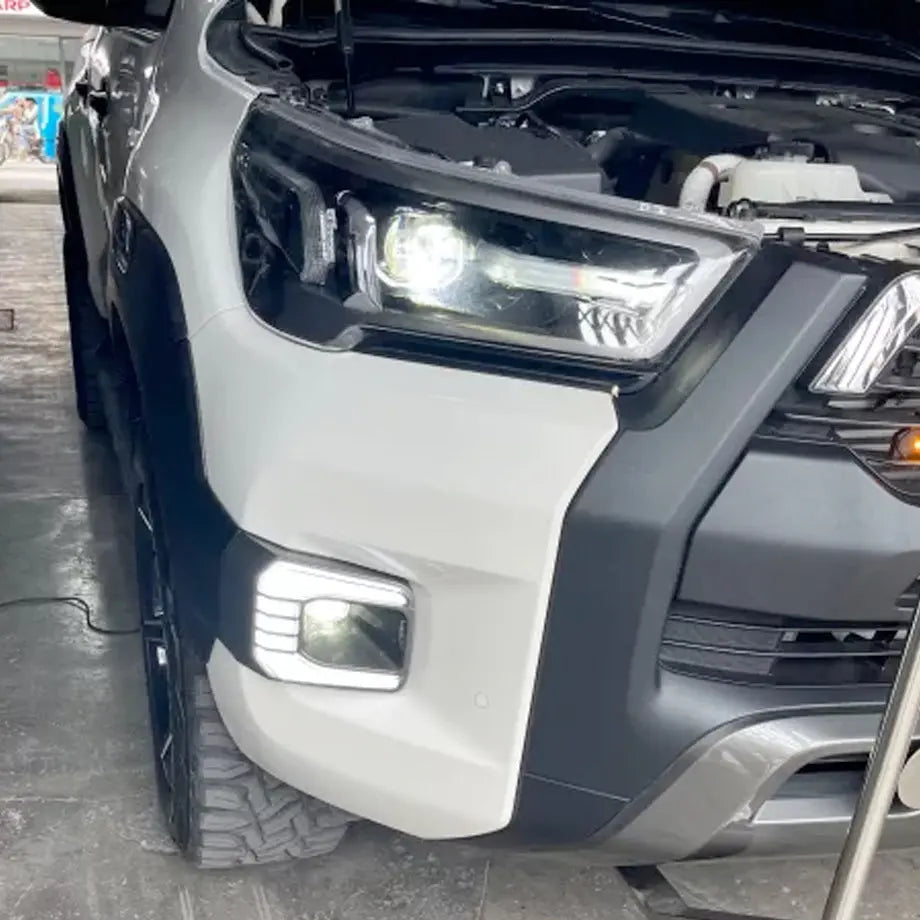 Toyota Hilux Revo 2.8 GD6 - Dual Function LED Fog Light Surrounds (21-On) Max Motorsport