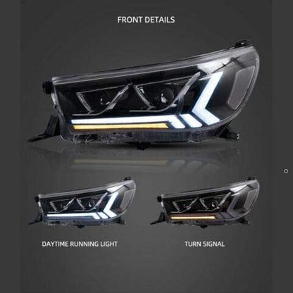 Toyota Hilux Revo Dual Projector Upgrade Headlight With LED Sequential Indicator (15-19) Max Motorsport