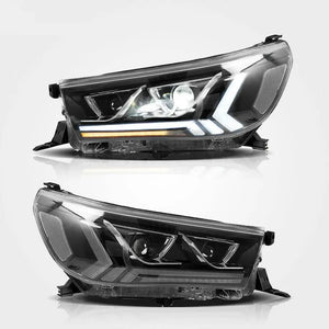 Toyota Hilux Revo Dual Projector Xenon Upgrade Headlight With LED Sequential Indicator (16-19) Max Motorsport