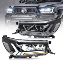 Load image into Gallery viewer, Toyota Hilux Revo Dual Projector Xenon Upgrade Headlight With LED Sequential Indicator (16-19) Max Motorsport

