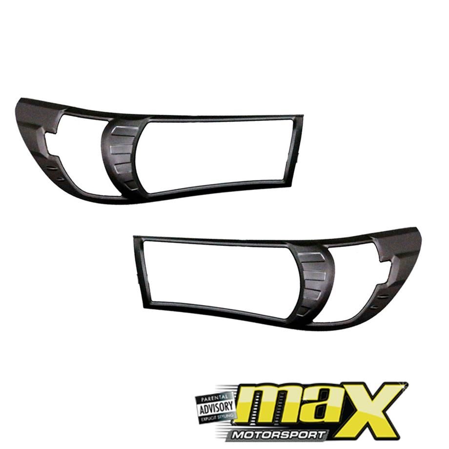 Toyota Hilux Revo Matte Black Headlight Surround (2016-On) maxmotorsports