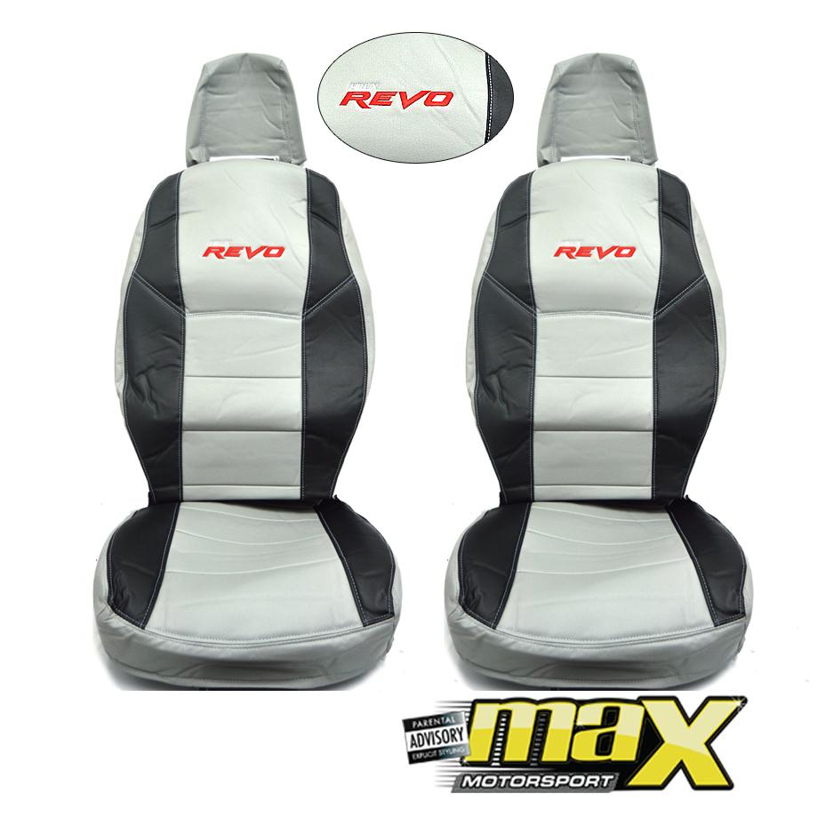 Toyota Hilux Revo Single Cab (15-ON) Custom Logo Seat Covers PVC Leather Look maxmotorsports