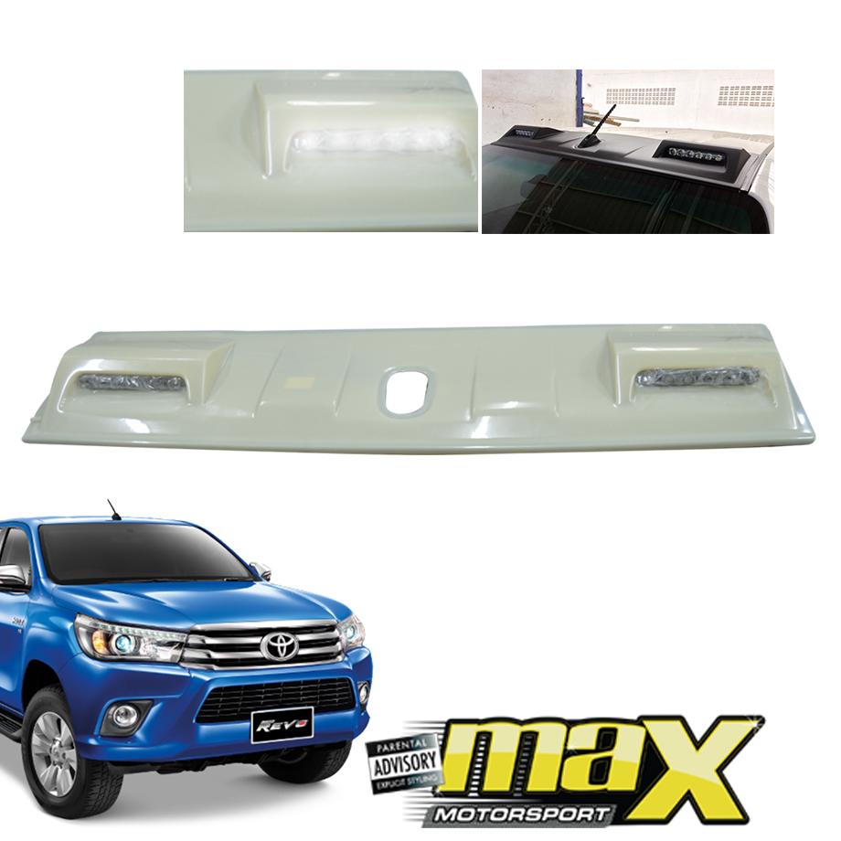 Toyota Hilux Revo (15-On) Roof Spoiler With LED (Unpainted) maxmotorsports