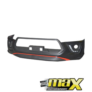 Toyota Hilux Revo (15-On) TRD Style Front Bumper Add On (Black) maxmotorsports