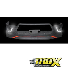 Load image into Gallery viewer, Toyota Hilux Revo (15-On) TRD Style Front Bumper Add On (Black) maxmotorsports
