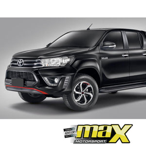 Toyota Hilux Revo (15-On) TRD Style Front Bumper Add On (Black) maxmotorsports