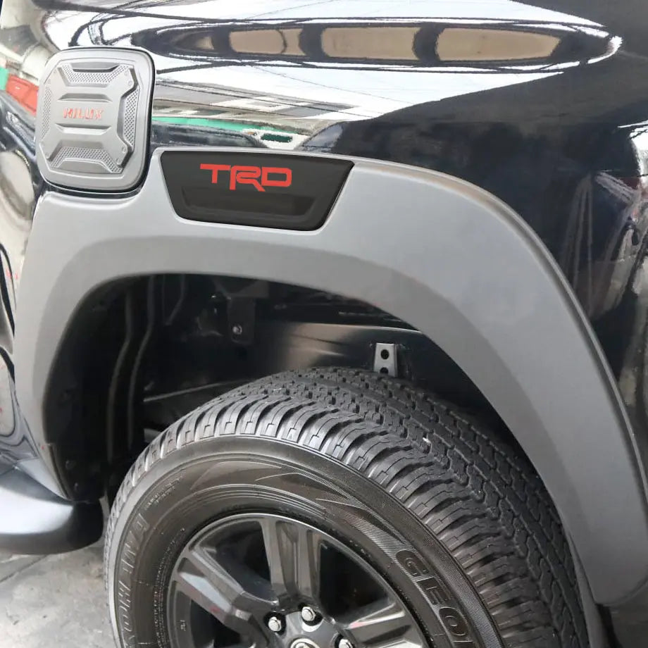 Toyota Hilux Revo (16-On) Matte Black Plastic Wheel Arch With TRD Logo maxmotorsports