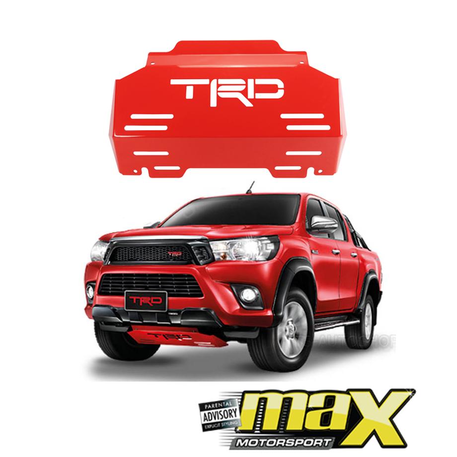 Toyota Hilux Revo (16-On) TRD Skid Plate (Red) maxmotorsports