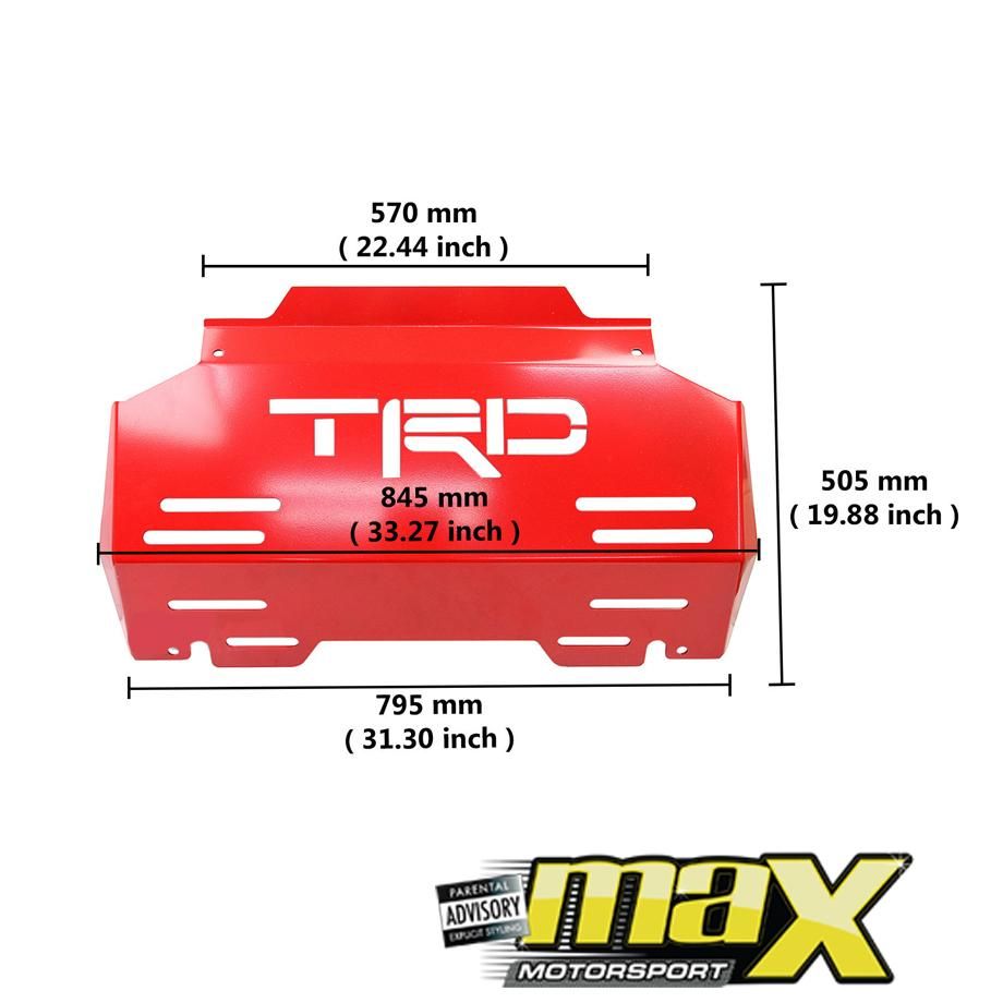 Toyota Hilux Revo (16-On) TRD Skid Plate (Red) maxmotorsports