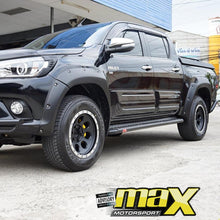 Load image into Gallery viewer, Toyota Hilux Revo (2015-On) Plastic Side Wheel Arch Kit (Smooth Studded - Matte Black) maxmotorsports
